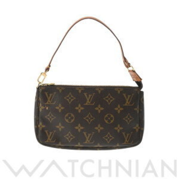 Louis Vuitton Monogram Canvas Pochette Accessoires Brown Pouch - Picture 1 of 9